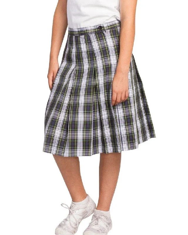 Plaid 80 Box Pleat Skirt chiffon skirt lightweight