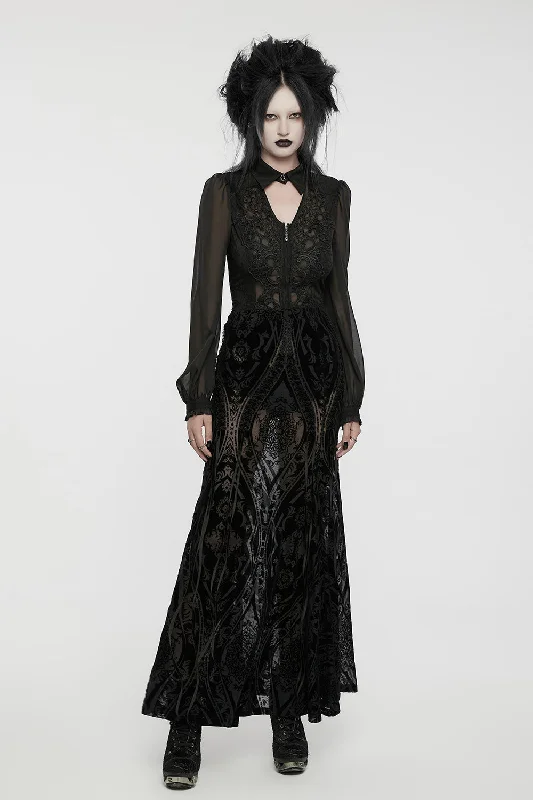 Trad Goth Maxi Mesh Skirt tulle skirt dreamy