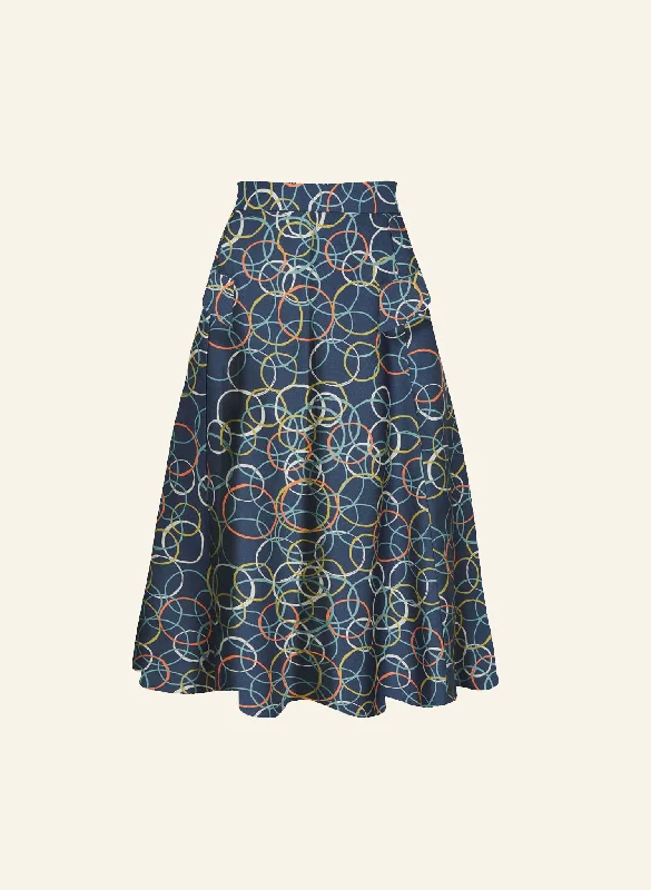 Veronica - Blue Atomic Skirt