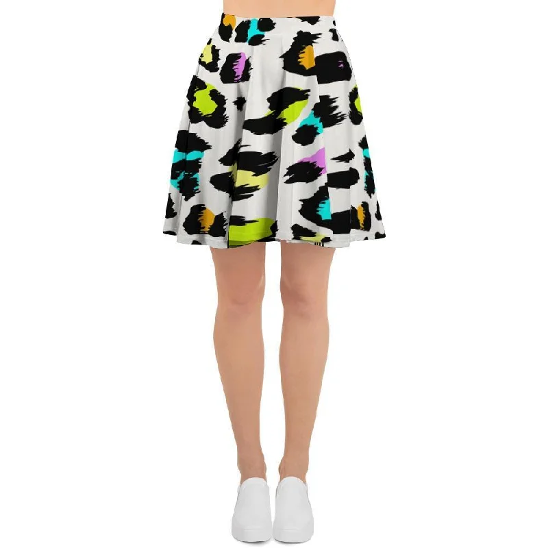 White Leopard Women's Skirt velvet skirt rich